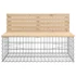 Kép 6/9 - VidaXL tömör fenyőfa gabion kerti pad 287x71x65,5 cm