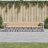 Kép 1/9 - VidaXL tömör fenyőfa gabion kerti pad 287x71x65,5 cm