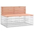 Kép 5/9 - VidaXL tömör duglászfenyő gabion kerti pad 287x71x65,5 cm