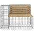 Kép 4/9 - VidaXL tömör impregnált fenyőfa gabion kerti pad 287 x 71 x 65,5 cm