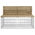 Kép 6/9 - VidaXL tömör impregnált fenyőfa gabion kerti pad 287 x 71 x 65,5 cm
