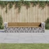 Kép 1/9 - VidaXL tömör impregnált fenyőfa gabion kerti pad 287 x 71 x 65,5 cm