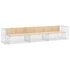 Kép 2/9 - VidaXL tömör fenyőfa gabion kerti pad 347x71x65,5 cm