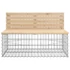 Kép 6/9 - VidaXL tömör fenyőfa gabion kerti pad 347x71x65,5 cm