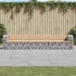 Kép 1/9 - VidaXL tömör fenyőfa gabion kerti pad 347x71x65,5 cm