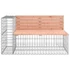 Kép 4/9 - VidaXL tömör duglászfenyő gabion kerti pad 347x71x65,5 cm