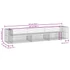 Kép 9/9 - VidaXL tömör duglászfenyő gabion kerti pad 347x71x65,5 cm
