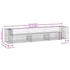 Kép 9/9 - VidaXL tömör impregnált fenyőfa gabion kerti pad 347x71x65,5 cm