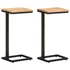 Kép 1/10 - VidaXL 2 db tömör akácfa kisasztal 31,5 x 24,5 x 64,5 cm