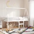 Kép 1/10 - VidaXL fehér tömör fenyőfa magasított ágy tetővel 90 x 200 cm