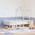 Kép 1/10 - VidaXL fehér tömör fenyőfa ágykeret tetővel 90 x 200 cm