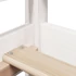 Kép 9/10 - VidaXL fehér tömör fenyőfa kanapéágy tetővel 90 x 200 cm