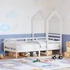 Kép 1/10 - VidaXL fehér tömör fenyőfa kanapéágy tetővel 90 x 200 cm
