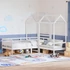 Kép 1/10 - VidaXL fehér tömör fenyőfa kanapéágy és pad tetővel 90 x 200 cm