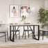 Kép 3/10 - VidaXL tömör fenyőfa és öntöttvas étkezőasztal O-vázzal 140x80x75 cm