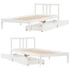 Kép 9/10 - VidaXL fehér tömör fenyőfa ágy matrac nélkül 90 x 200 cm