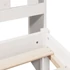 Kép 9/10 - VidaXL fehér tömör fenyőfa könyvespolcos ágy matrac nélkül 160x200 cm
