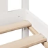 Kép 9/10 - VidaXL fehér tömör fenyőfa könyvespolcos ágy matrac nélkül 180x200 cm