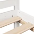 Kép 9/10 - VidaXL fehér tömör fenyőfa könyvespolcos ágy matrac nélkül 160x200 cm