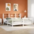 Kép 1/10 - VidaXL fehér tömör fenyőfa könyvespolcos ágy matrac nélkül 180x200 cm