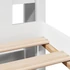 Kép 9/10 - VidaXL fehér tömör fenyőfa könyvespolcos ágy matrac nélkül 160x200 cm
