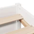Kép 9/10 - VidaXL fehér tömör fenyőfa könyvespolcos ágy matrac nélkül 180x200 cm