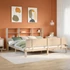 Kép 1/10 - VidaXL tömör fenyőfa könyvespolcos ágy matrac nélkül 180 x 200 cm