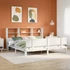 Kép 1/10 - VidaXL fehér tömör fenyőfa könyvespolcos ágy matrac nélkül 180x200 cm