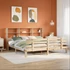 Kép 1/10 - VidaXL tömör fenyőfa könyvespolcos ágy matrac nélkül 180 x 200 cm