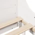 Kép 10/10 - VidaXL fehér tömör fa könyvespolcos ágy matrac nélkül 180 x 200 cm
