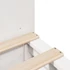 Kép 9/10 - VidaXL fehér tömör fa könyvespolcos ágy matrac nélkül 160 x 200 cm
