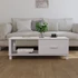 Kép 3/9 - VidaXL HAMAR fehér tömör fenyőfa dohányzóasztal 100 x 55 x 35 cm