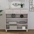 Kép 1/10 - VidaXL HAMAR fehér tömör fenyőfa tálalóasztal 90 x 35 x 90 cm