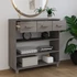 Kép 3/10 - VidaXL HAMAR világosszürke tömör fenyőfa tálalóasztal 90 x 35 x 90 cm