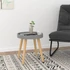 Kép 1/6 - VidaXL 3 szintes szürke szerelt fa/tömör fenyőfa kisasztal 38x38x40 cm