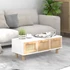 Kép 1/8 - VidaXL fehér szerelt fa és tömör fenyőfa dohányzóasztal 80x40x30 cm