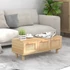 Kép 1/8 - VidaXL barna szerelt fa és tömör fenyőfa dohányzóasztal 80x40x30 cm