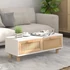 Kép 1/7 - VidaXL fehér szerelt fa és tömör fenyőfa dohányzóasztal 80x40x30 cm