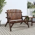 Kép 1/6 - VidaXL 2 személyes tömör lucfenyő kerti pad 119 x 85 x 98 cm