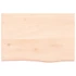 Kép 4/10 - VidaXL kezeletlen tömör tölgyfa fali polc 60x40x(2-4) cm