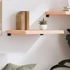 Kép 3/10 - VidaXL kezeletlen tömör tölgyfa fali polc 60x50x(2-6) cm