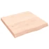Kép 2/10 - VidaXL kezeletlen tömör tölgyfa fali polc 60x60x(2-6) cm