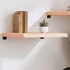 Kép 1/10 - VidaXL kezeletlen tömör tölgyfa fali polc 60x60x(2-6) cm