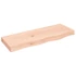 Kép 2/10 - VidaXL kezeletlen tömör tölgyfa fali polc 80x30x(2-6) cm