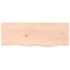 Kép 4/10 - VidaXL kezeletlen tömör tölgyfa fali polc 80x30x(2-6) cm