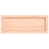Kép 5/10 - VidaXL kezeletlen tömör tölgyfa fali polc 80x30x(2-6) cm
