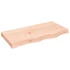 Kép 2/10 - VidaXL kezeletlen tömör tölgyfa fali polc 80x40x(2-6) cm