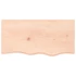 Kép 4/10 - VidaXL kezeletlen tömör tölgyfa fali polc 80x40x(2-6) cm