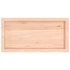 Kép 5/10 - VidaXL kezeletlen tömör tölgyfa fali polc 80x40x(2-6) cm