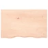 Kép 4/10 - VidaXL kezeletlen tömör tölgyfa fali polc 80x50x(2-4) cm